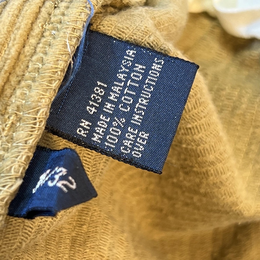 Polo Ralph Lauren Philip Pants Men 34x32 Beige Corduroy Classic Fit Dress(34x30) - Picture 12 of 13
